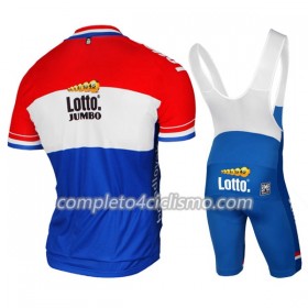 Donna Completo Maglia + Pantaloncino con bretelle 2017 LottoNL-Jumbo Paesi Bassi Campioni